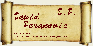 David Peranović vizit kartica